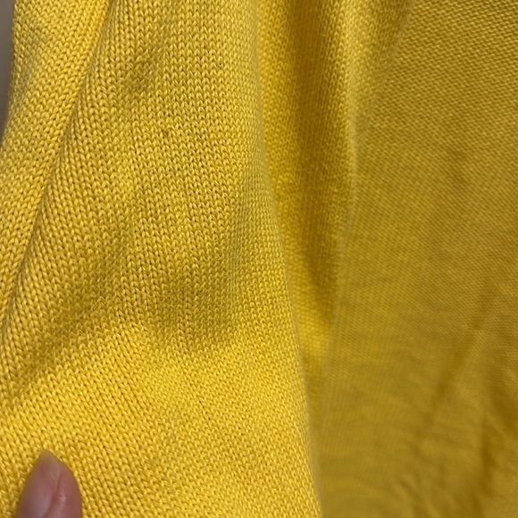 Polo by Ralph Lauren Cropped Open Cardigan Yellow Sweater size M (8-10) - Picture 5 of 8